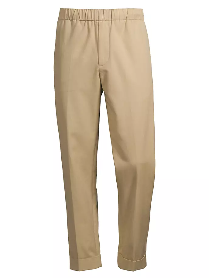 

Хлопковые брюки узкого кроя Club Monaco, цвет grey base