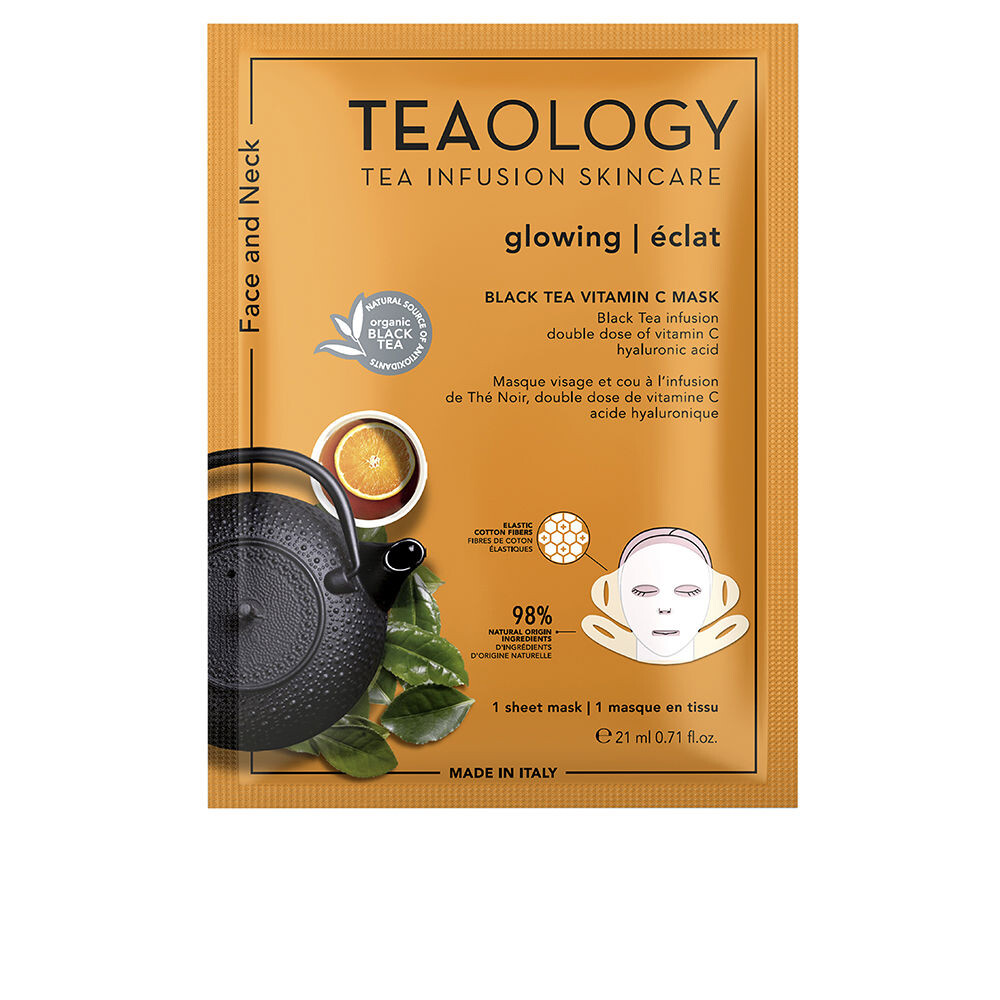 

Маска для лица Face and neck black tea vitamin c mask Teaology, 21 мл