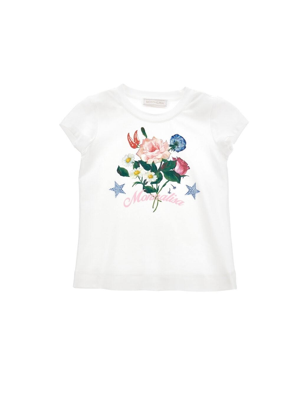 

Футболка с принтом BOUQUET Monnalisa, цвет white