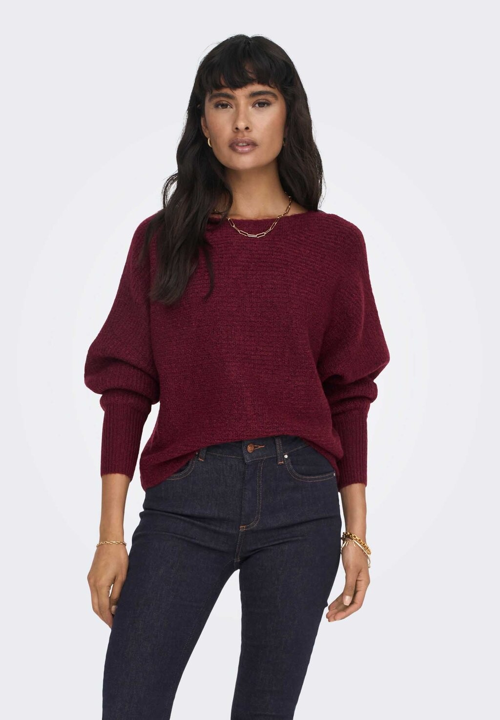 

Свитшот ONLY ONLDANIELLA L/S NOOS, цвет cabernet melange