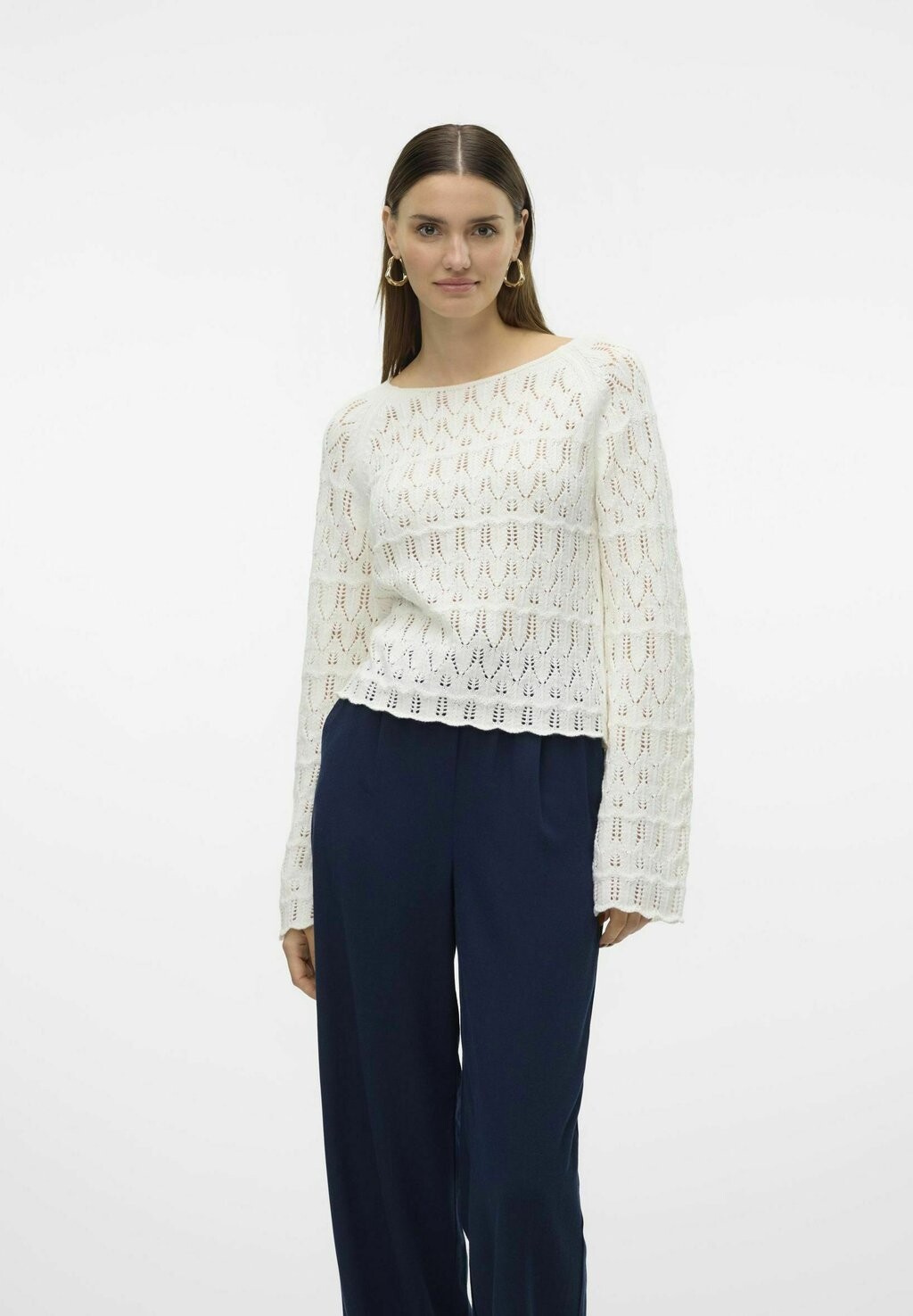 

Вязаный свитер VMFABIENNE Vero Moda, белый