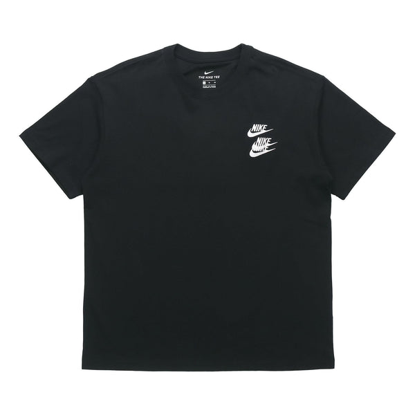 Футболка Nike Large Logo Printing Sports Round Neck Short Sleeve Black, черный