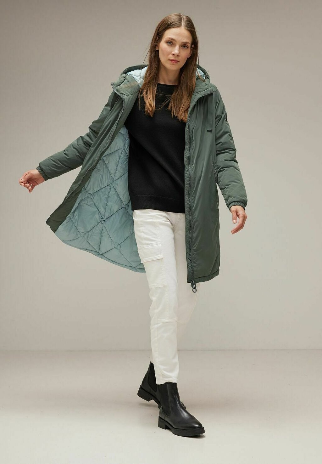 

Зимнее пальто MIT 2-WEGE ZIPPER Street One, цвет grün