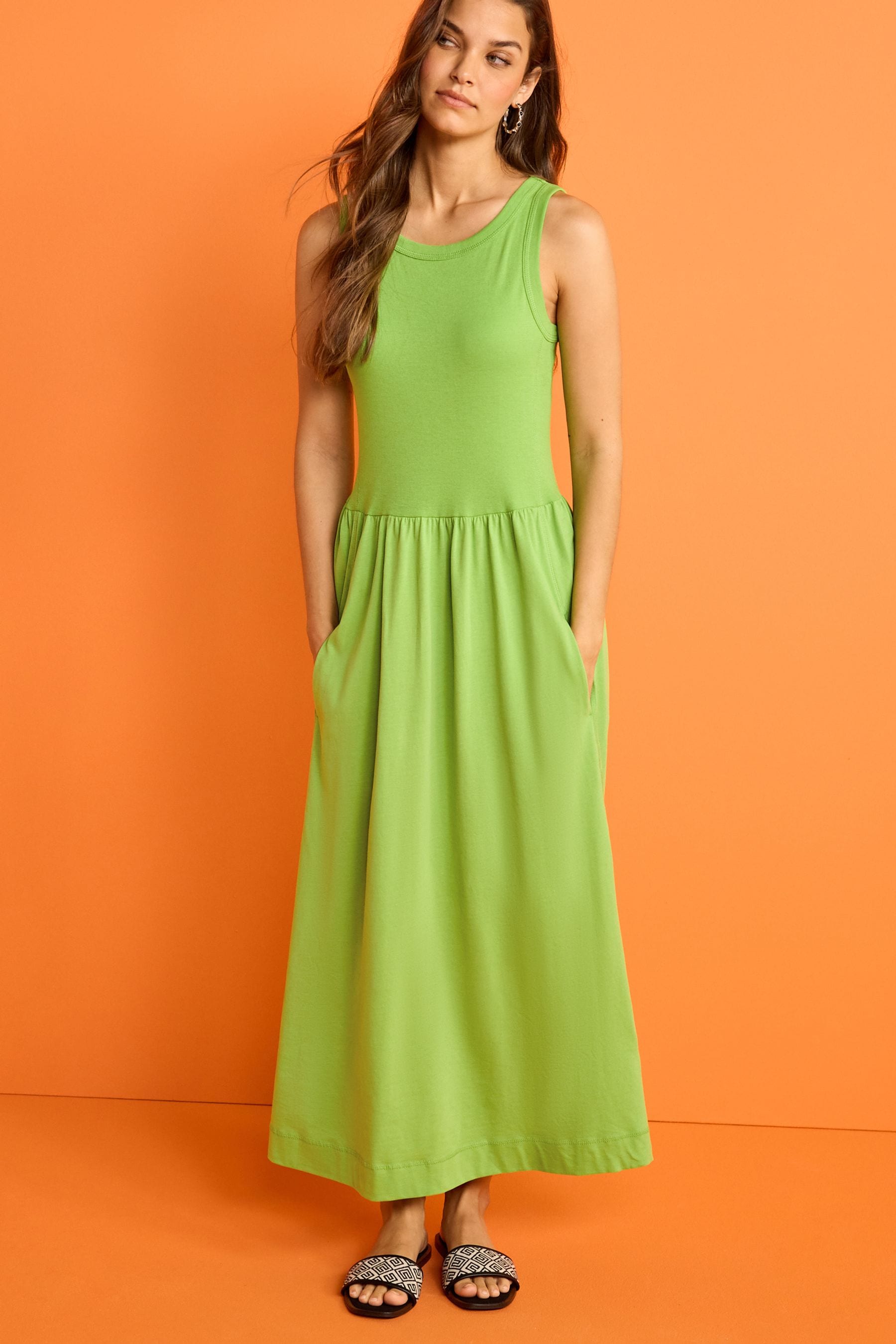Платье из джерси Next, зеленый