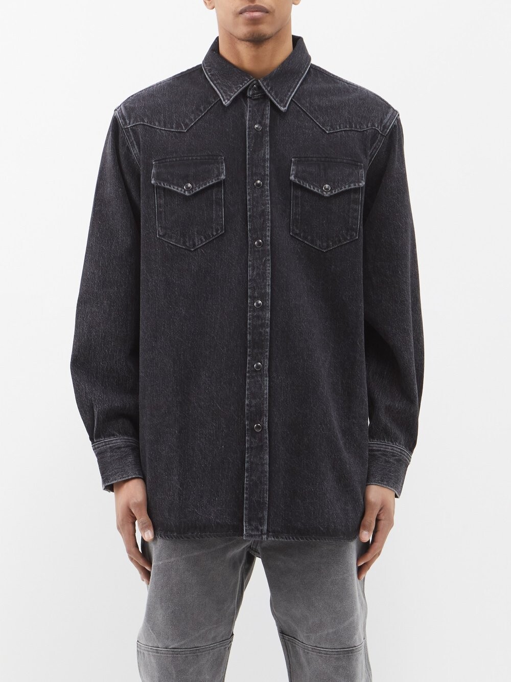 

Джинсовая рубашка karty Acne Studios, черный