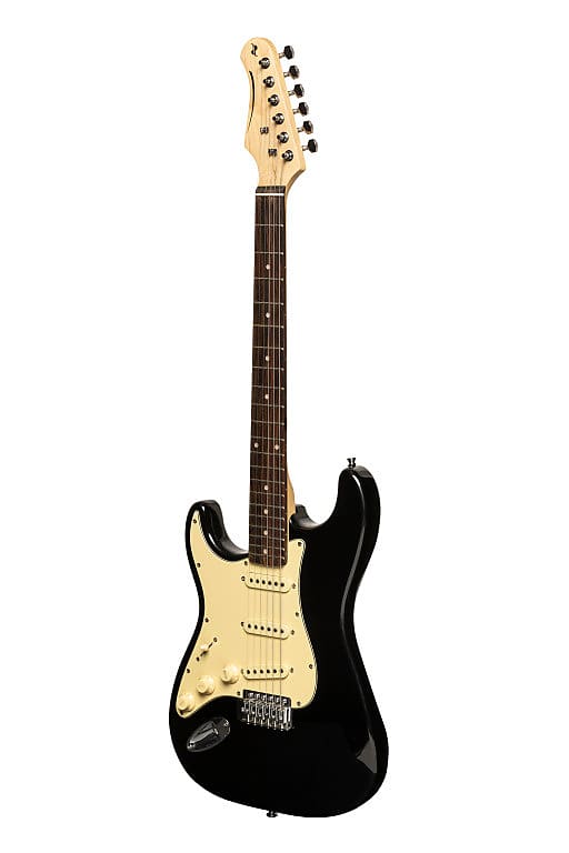 Электрогитара STAGG Standard S electric guitar left hand model Black
