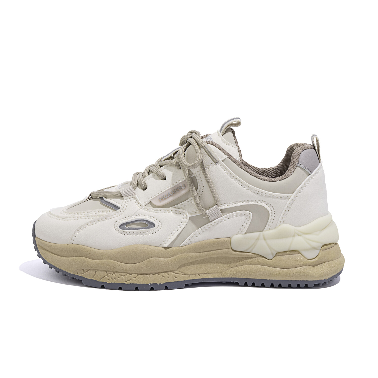 

Кроссовки HUANQIU Chunky Sneakers Women's Low-top Beige/Khaki, бежевый