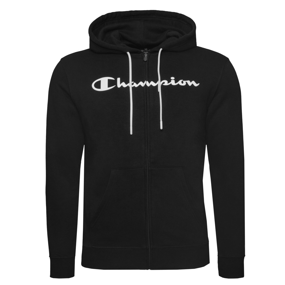 спортивный костюм champion hooded full zip suit черный белый Толстовка Champion Hooded Full Zip, черный