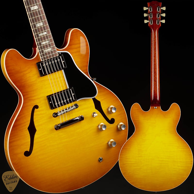Электрогитара Gibson Custom Shop PSL '64 ES-335 Figured Reissue Gloss Honey Lemon Fade dope lemon honey bones