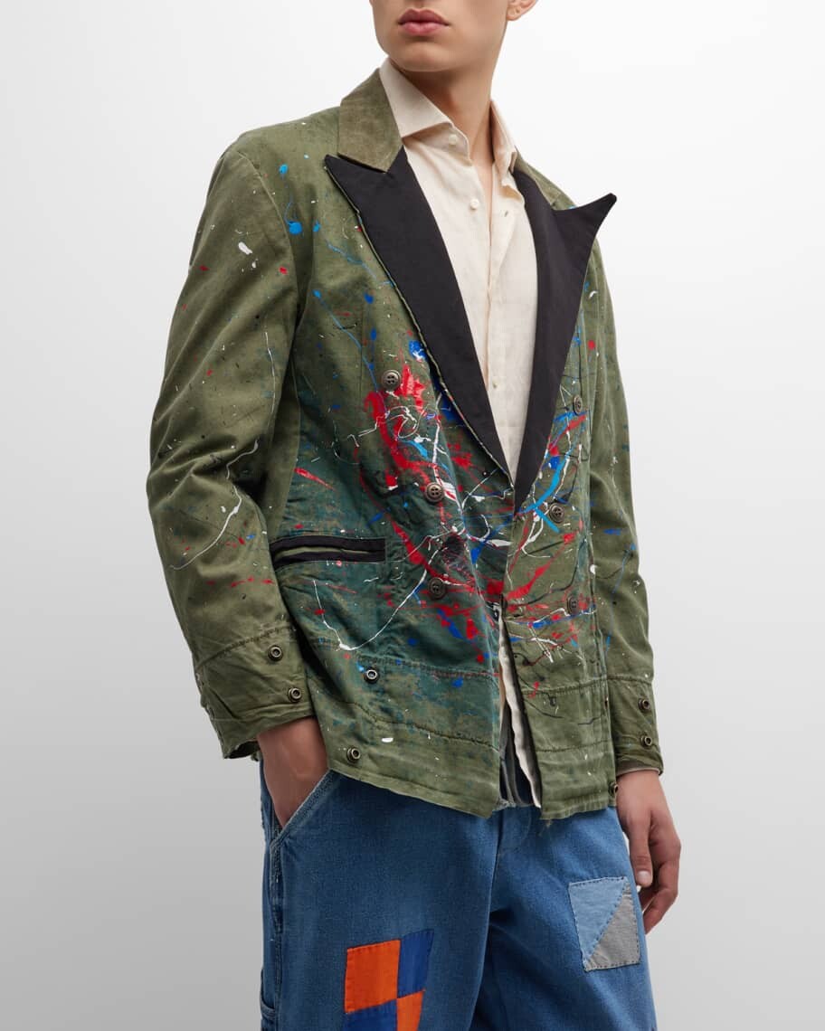 

Мужская куртка-смокинг Tent Paint Splatter Greg Lauren