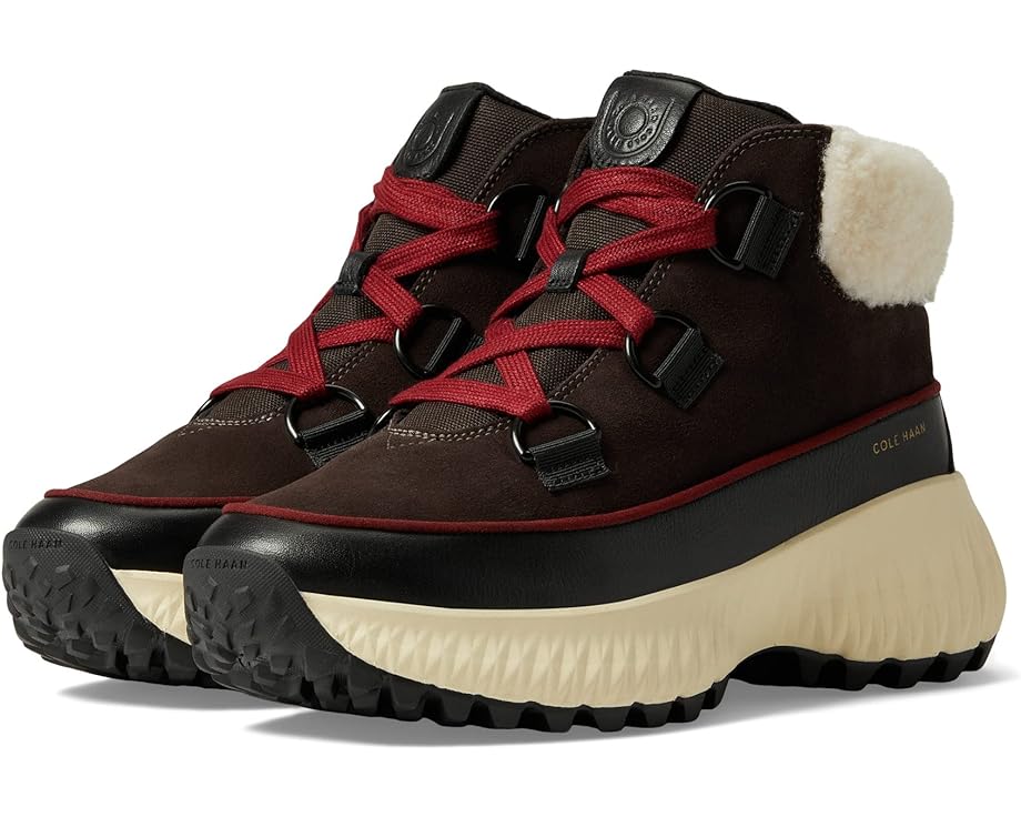 Походные ботинки Cole Haan WR Zerogrand Flurry Hiker, цвет Water Resistant Dark Chocolate/Black/Biking Red