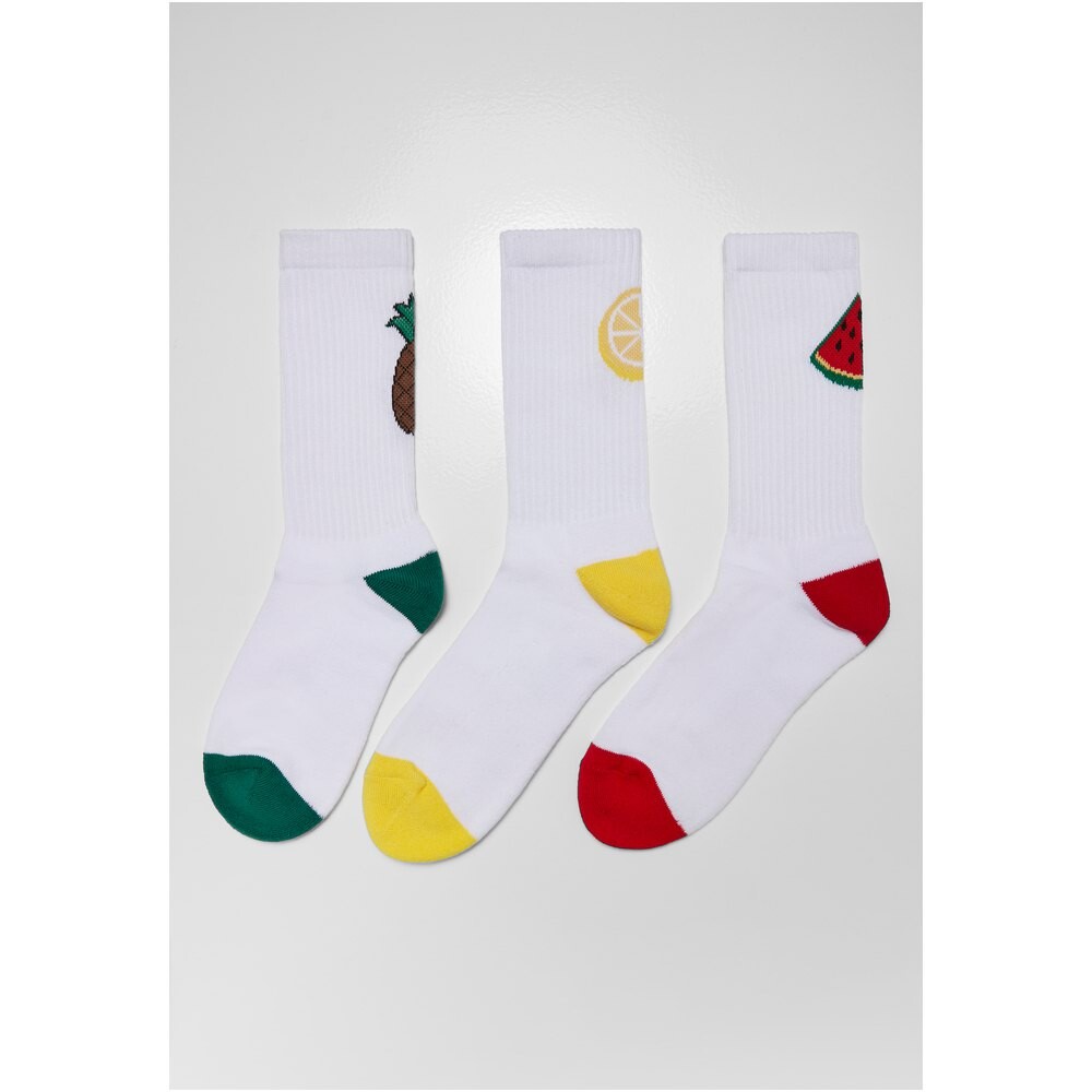 

Носки Mister Tee Fancy Fruit Long 3 шт, белый