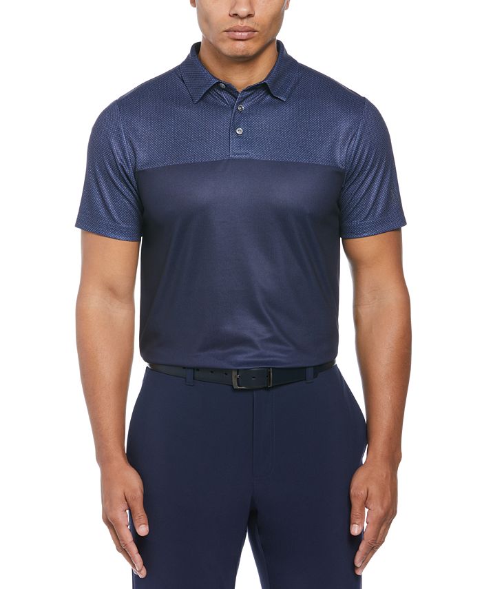 Мужская рубашка-поло для гольфа с короткими рукавами и блочным принтом Airflux Birdseye PGA TOUR, мультиколор