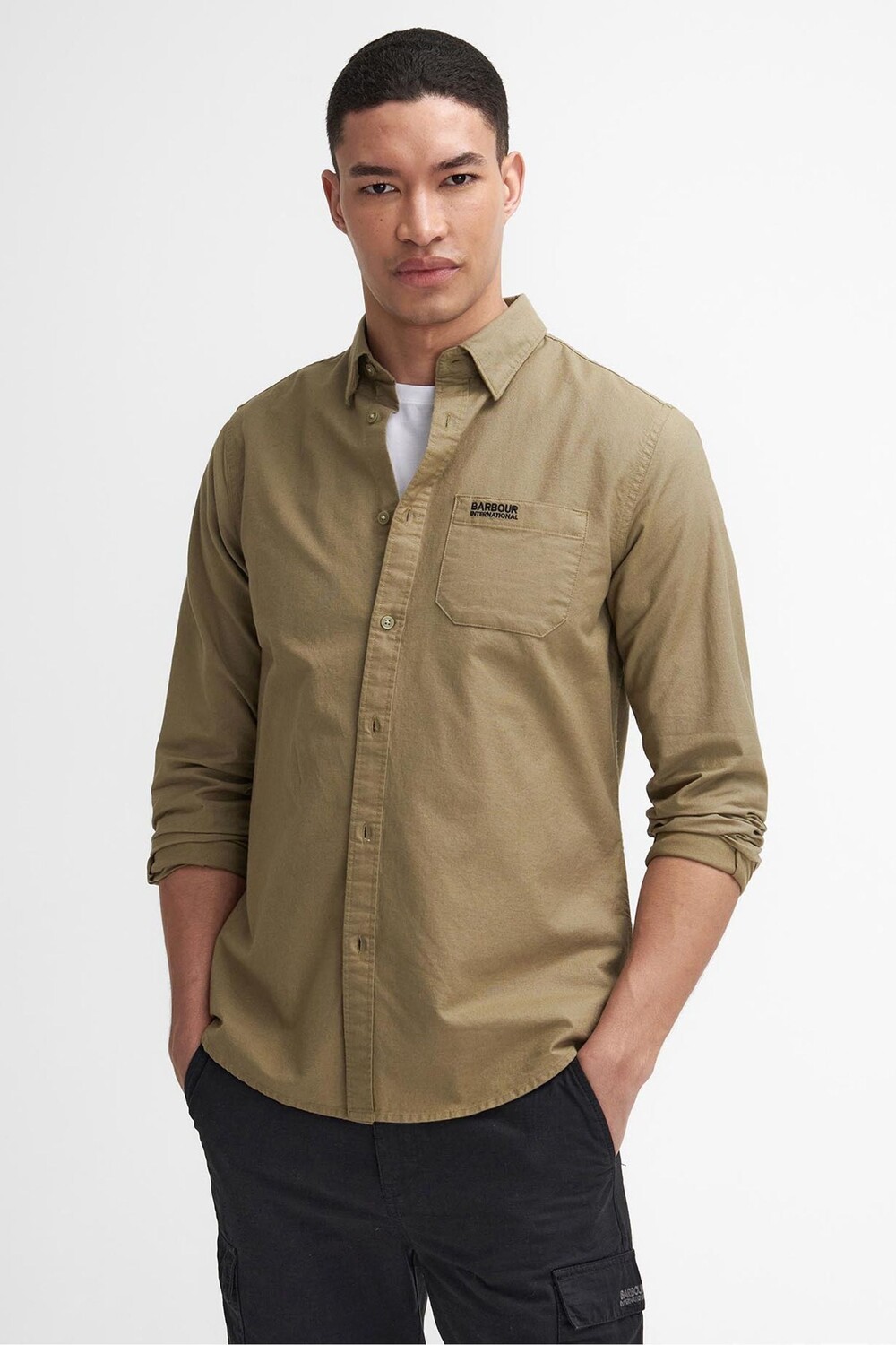 

Рубашка Оксфорд из 100% хлопка кинетическая Barbour International, зеленый