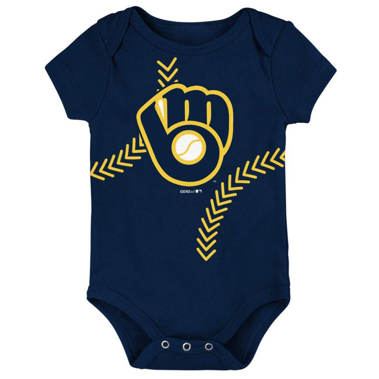 

Темно-синее боди Milwaukee Brewers Running Home Team для новорожденных и младенцев Outerstuff