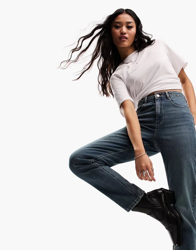 

Голубые узкие джинсы Mom ASOS