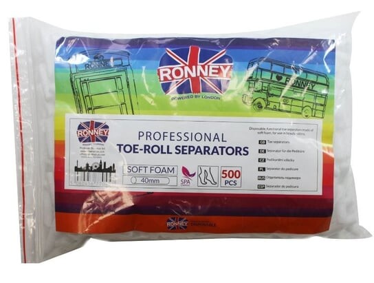 

Педикюрные валики/сепараторы 500 шт. ACTIV RONNEY - SPARATORS TOE ROLL SPARATORS