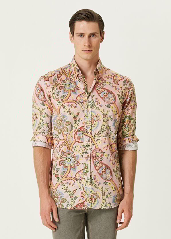 

Рубашка с этническим рисунком Etro, розовый