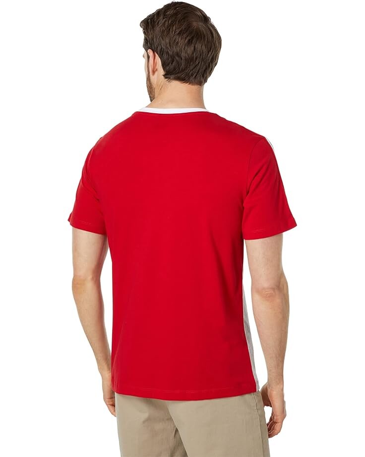 

Футболка U.S. POLO ASSN. Short Sleeve Crew Neck Signature Tricot Stripe Tee, цвет Engine Red