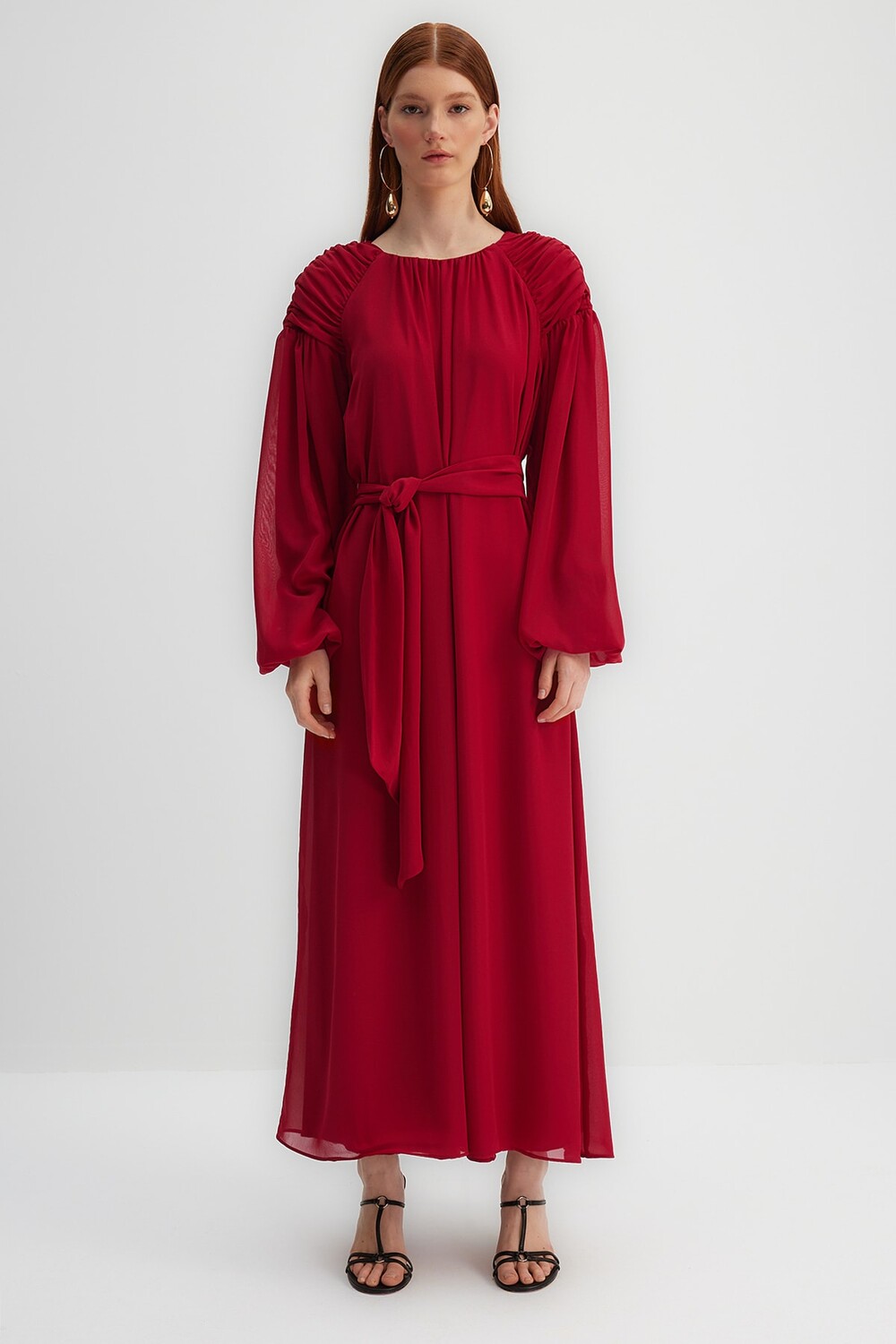 

Вечернее Платье - Розовый - Макси Trendyol Modest, розовый, Черный