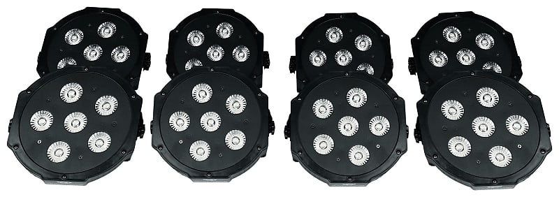 цена Rockville BATTERY PAR PACK 6RF Black (8) Аккумуляторные прожекторы + чехол для зарядки