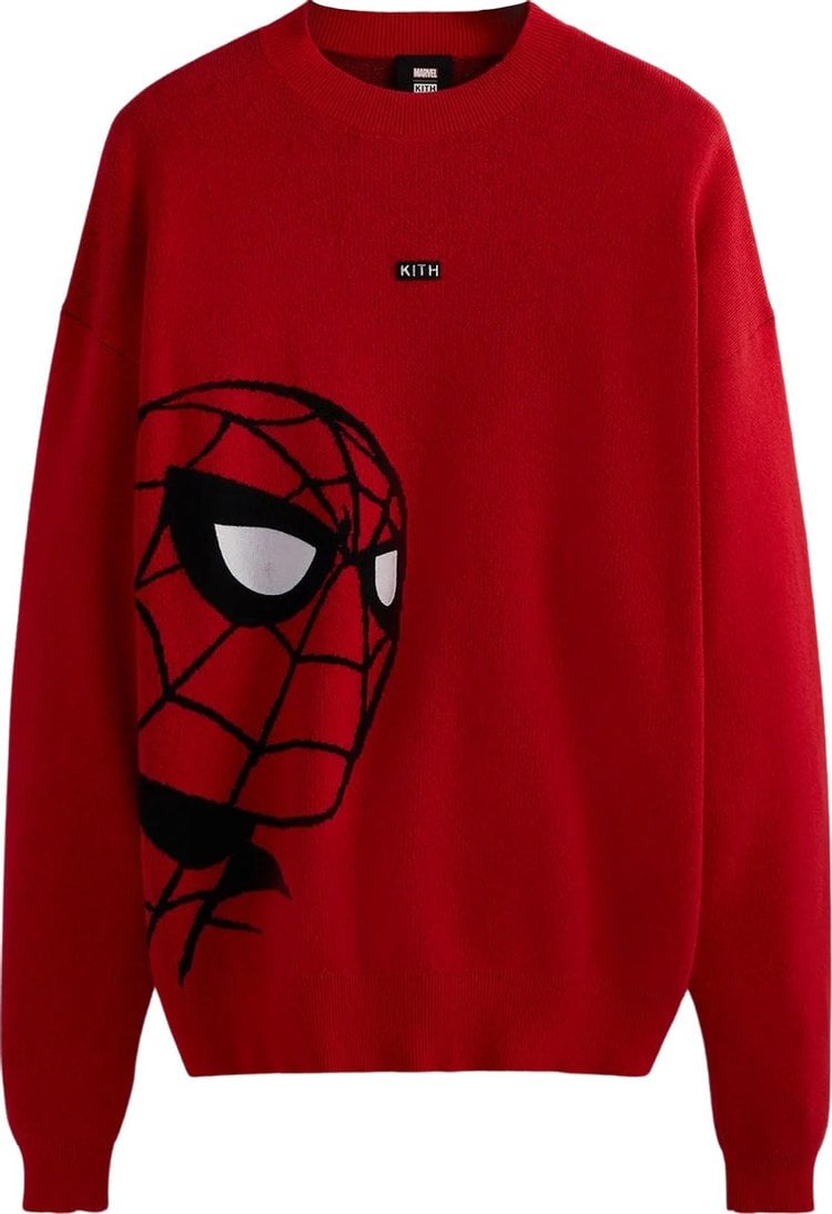 Толстовка Kith For Spider-Man Hero Crewneck 'Retro', красный - фото