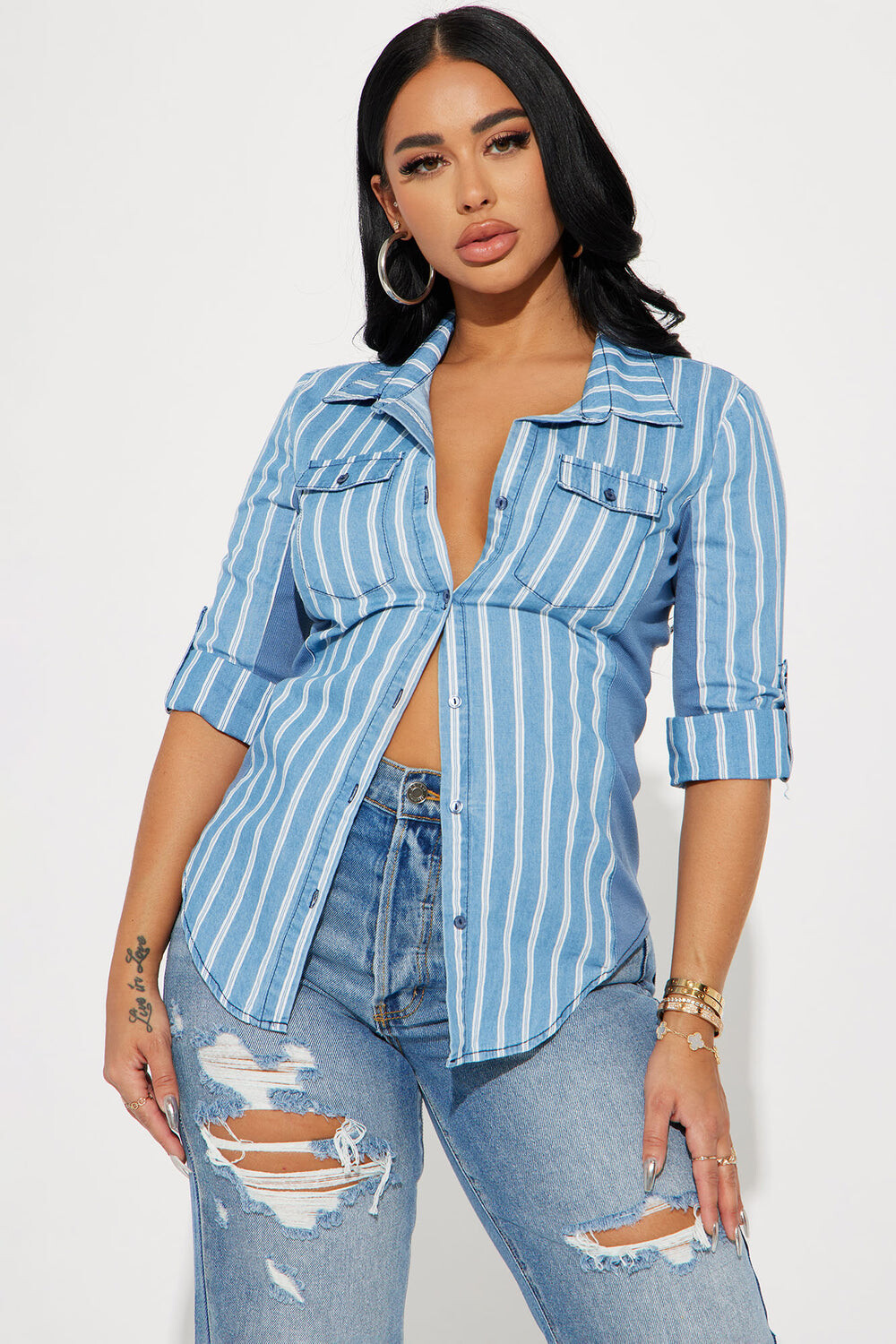 

Рубашка Fashion Nova WTP306, синий