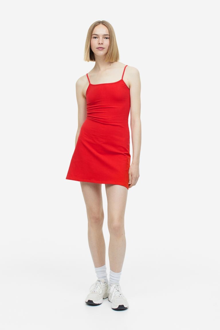 

Платье из джерси с расклешенным подолом H&M