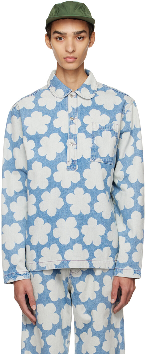 

Синий - Рубашка в горошек Kenzo Paris Hana