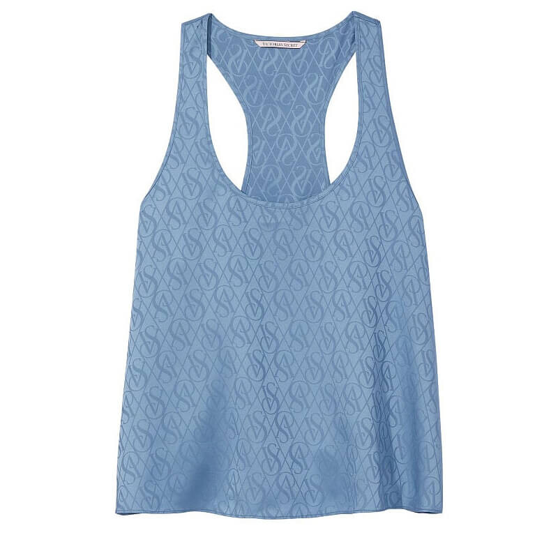 

Майка Victoria's Secret Satin Racerback, светло-синий