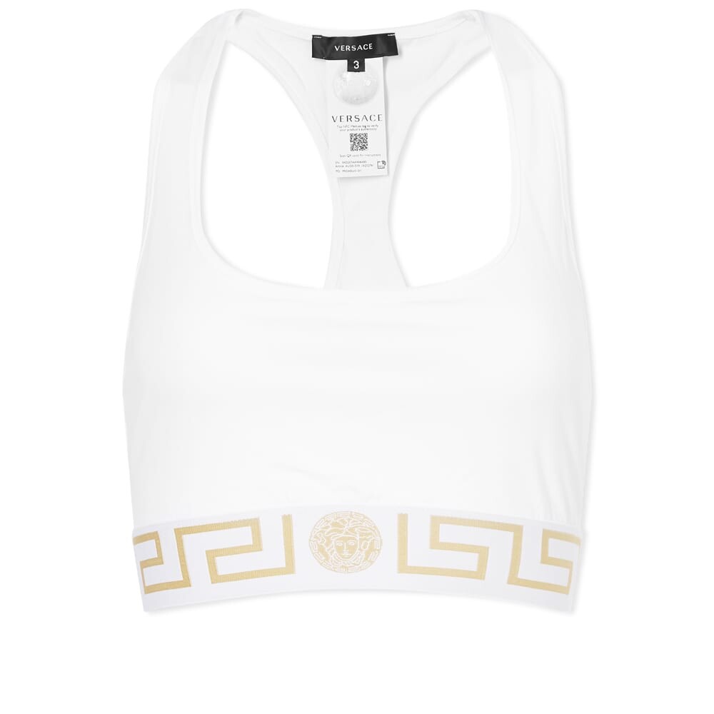 

Спортивное бра с логотипом Greca Versace