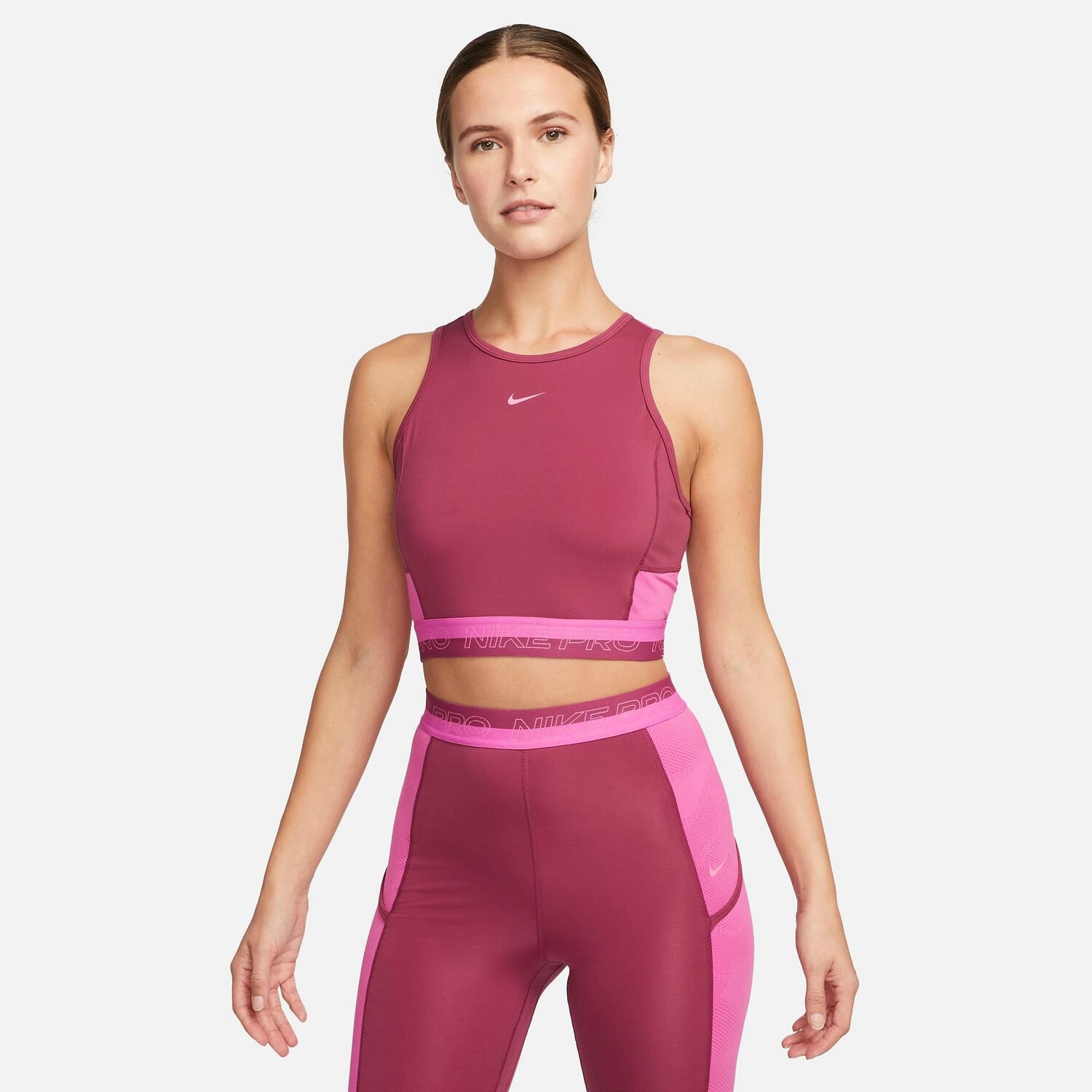 

Женская укороченная майка Nike Pro Dri-FIT, розовый