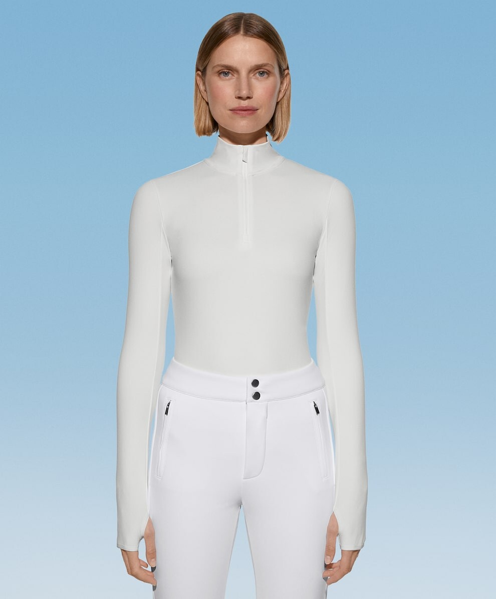 

Топ с длинными рукавами Oysho Fleece Long-sleeved Technical, белый