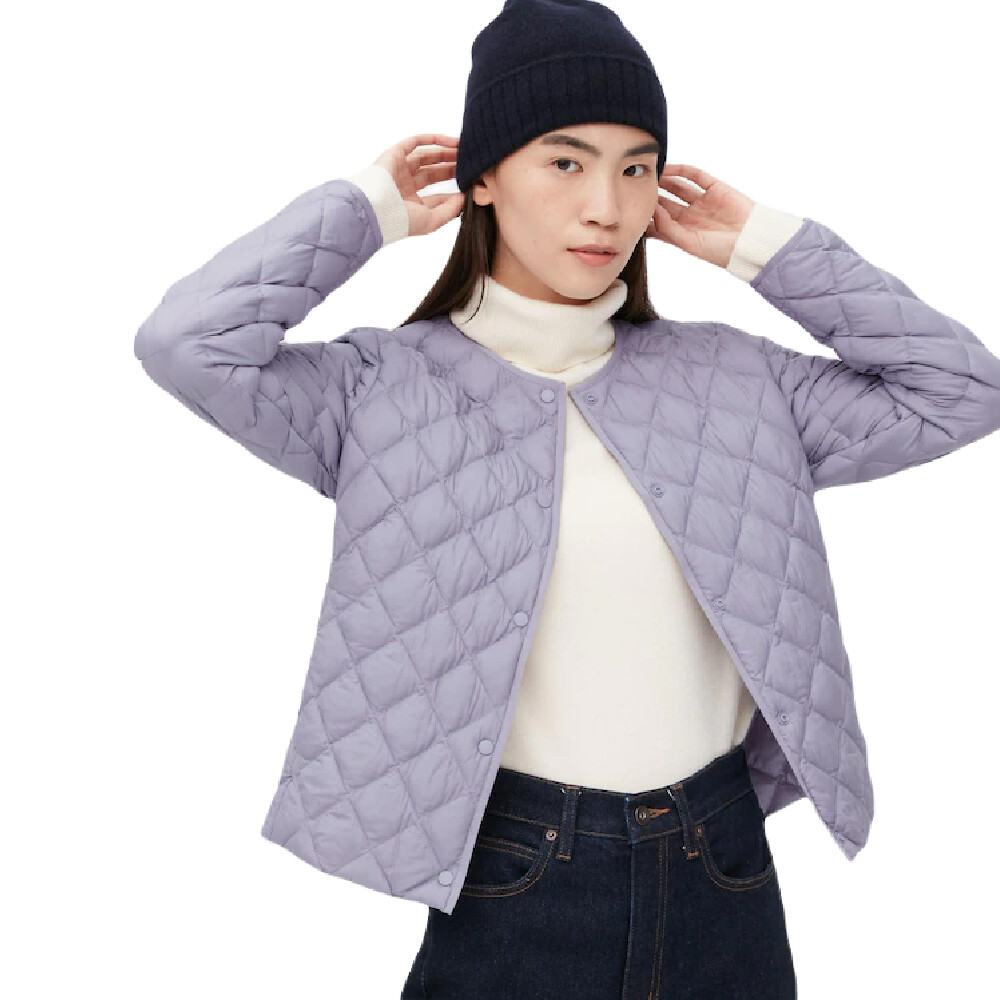 Куртка утепленная Uniqlo Warm Padded Quilted, фиолетовый