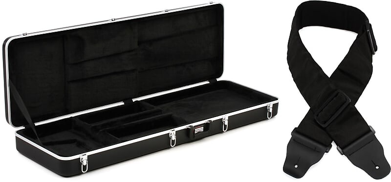 

Gator GC-Bass Deluxe ABS Формованный корпус для электрической бас-гитары в комплекте с D'Addario 3-дюймовый мягкий плетеный ремешок для бас-гитары - черный D'Addario + Gator 74T000=1 GC-Bass=1