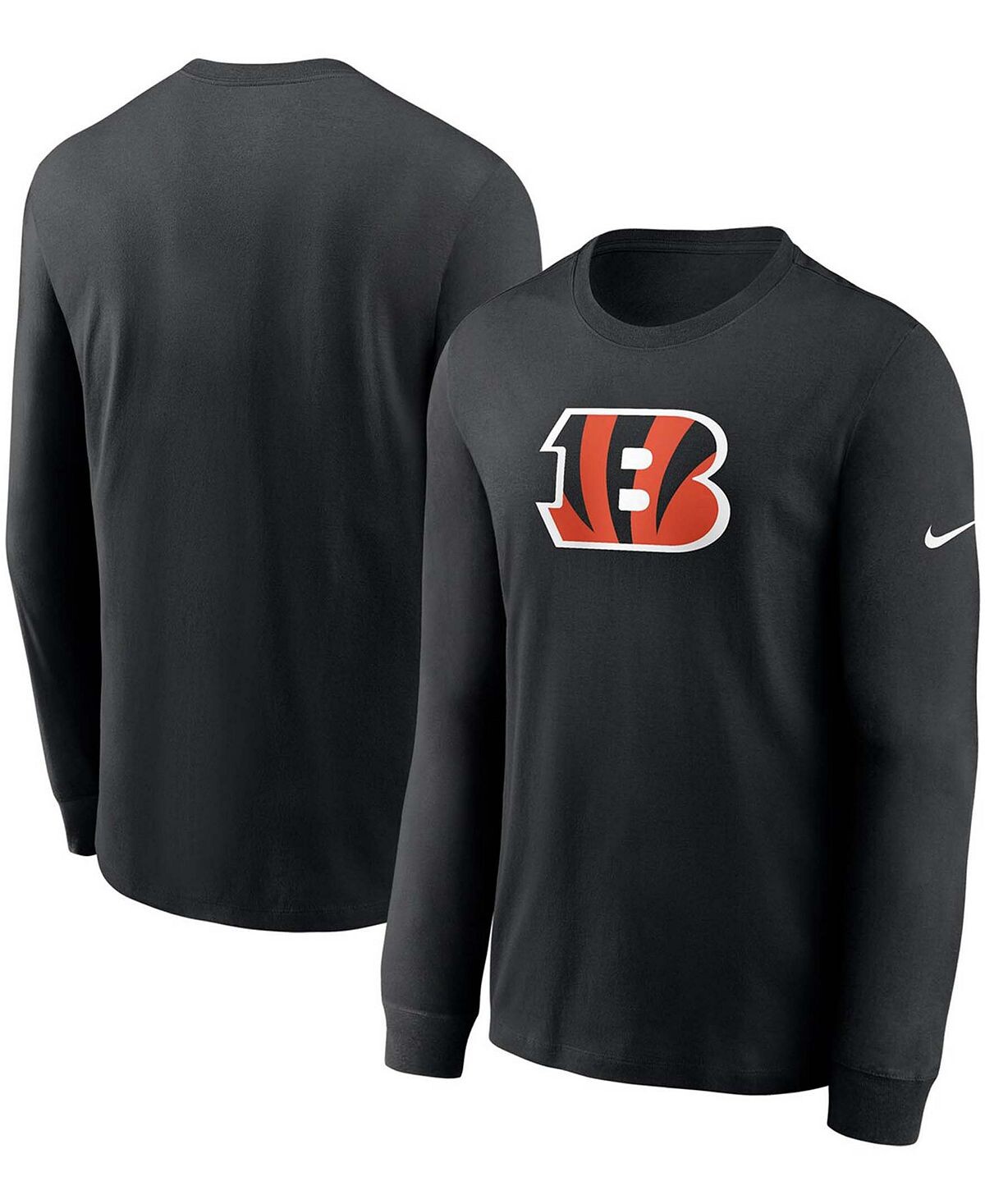

Мужская черная футболка с длинным рукавом с логотипом cincinnati bengals primary Nike, черный