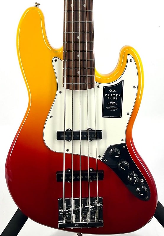 цена Fender Player Plus Active Jazz Bass V Tequila Sunrise w/Gig Bag Ser#MX22086001 014-7383-387-6001