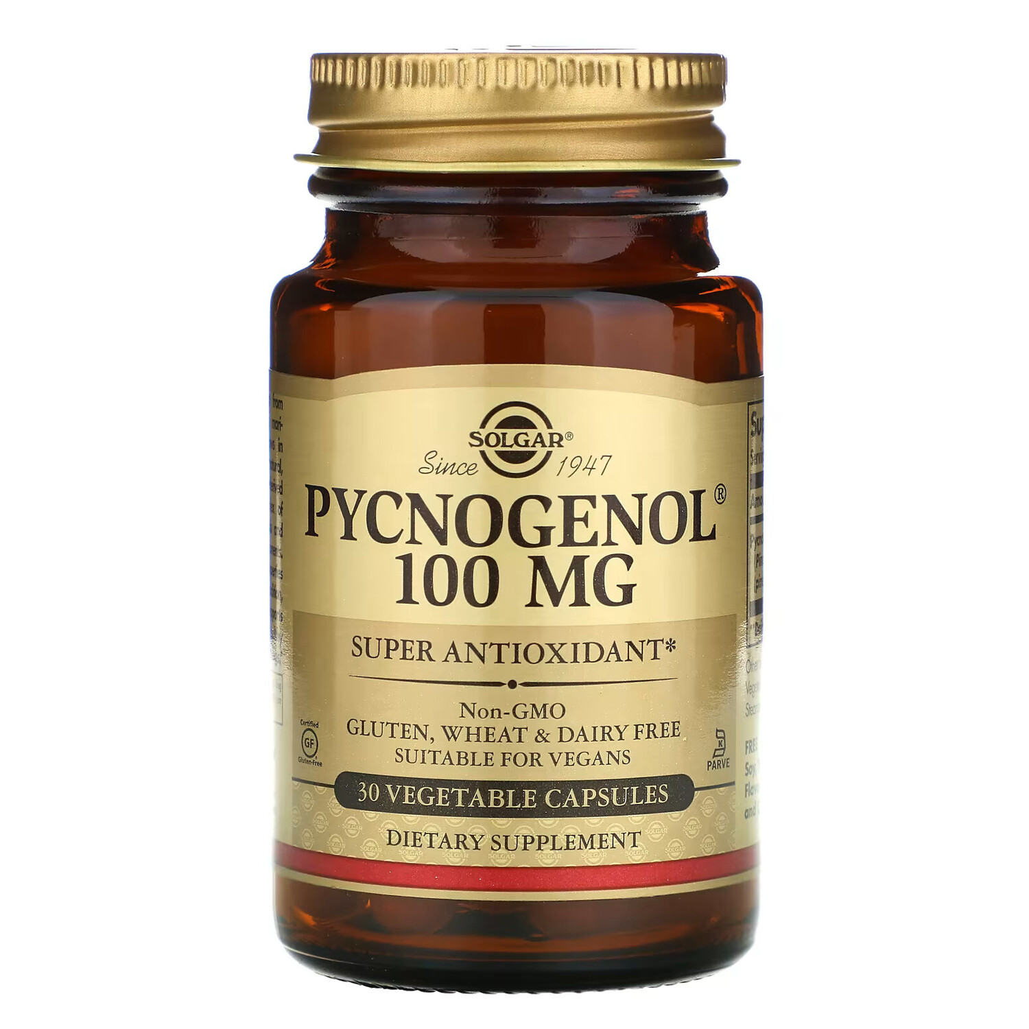 

Solgar, Pycnogenol, 100 мг, 30 растительных капсул