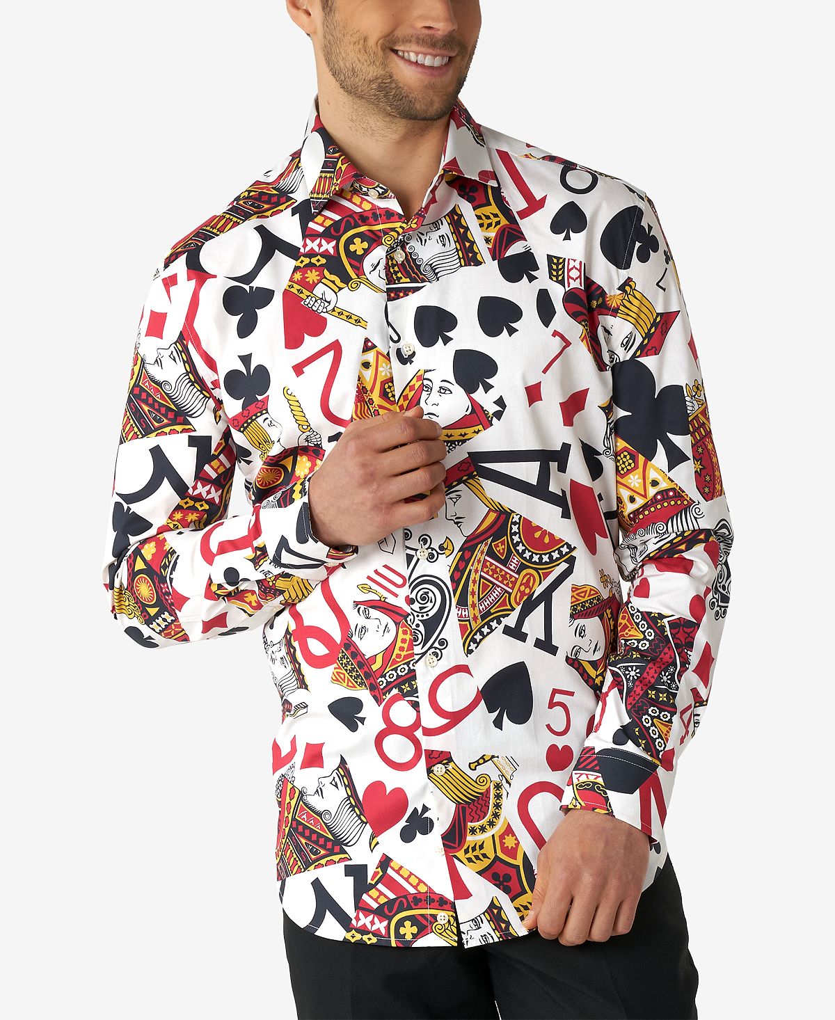 Мужская классическая рубашка king of clubs poker casino OppoSuits пиджак облегающего кроя zara рыжевато коричневый