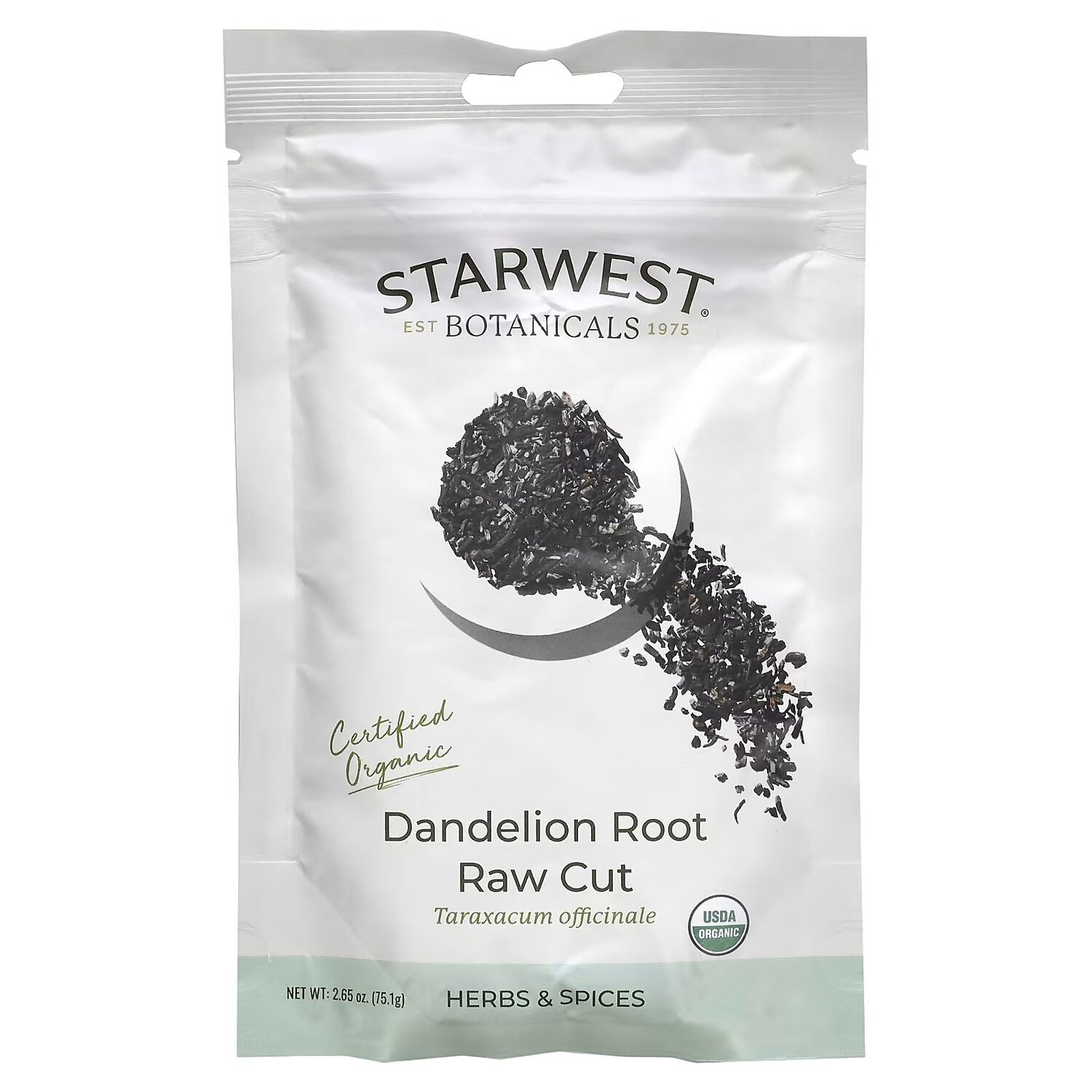 

Органический корень одуванчика, необработанный, 2,65 унции (75,1 г) Starwest Botanicals