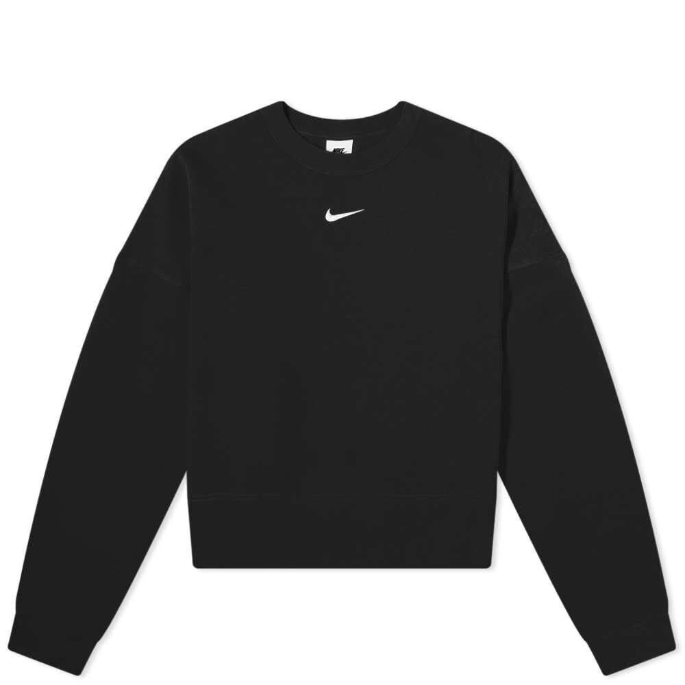 

Толстовка укороченная Nike Essentials Crewneck, черный