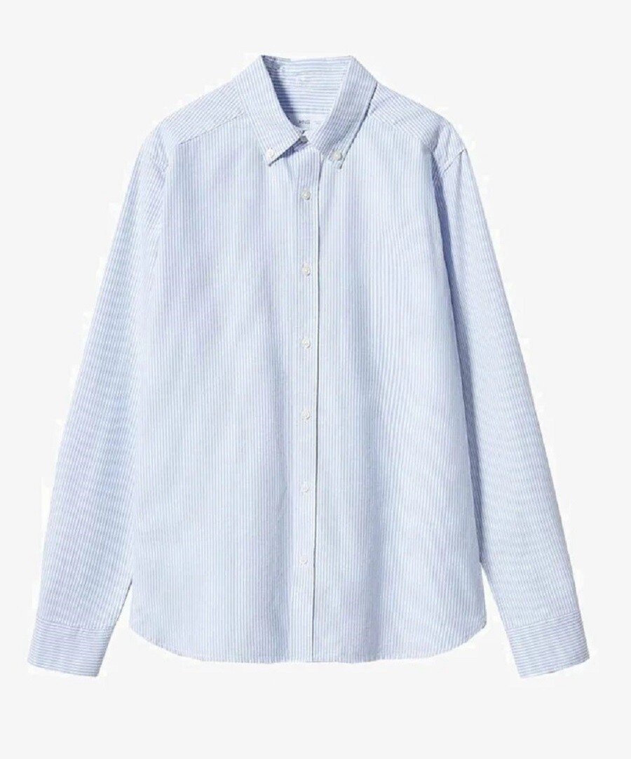 

Рубашка Mango Kids Oxfordtb, голубой