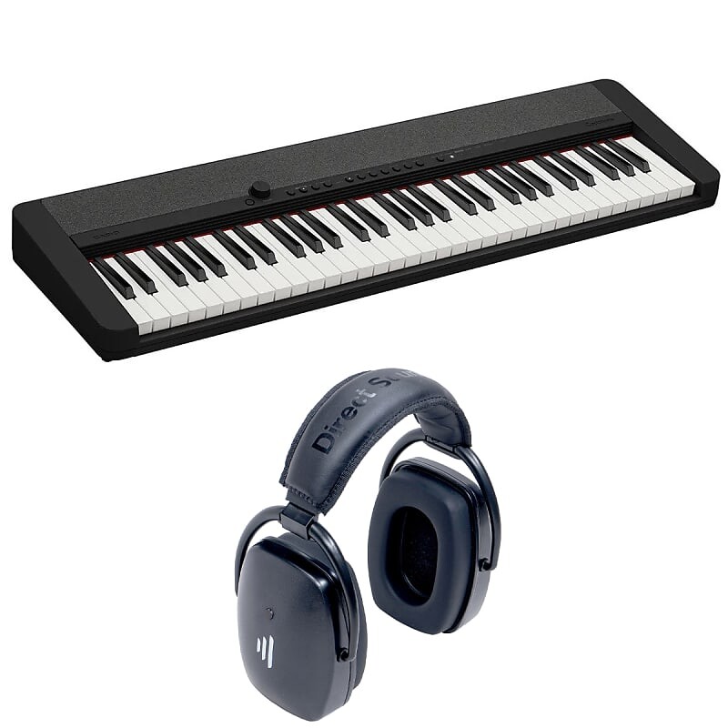 

Casio CT-S1 61-клавишная портативная клавиатура с Bluetooth-наушниками Direct Sound CASIO-CT-S1BK
