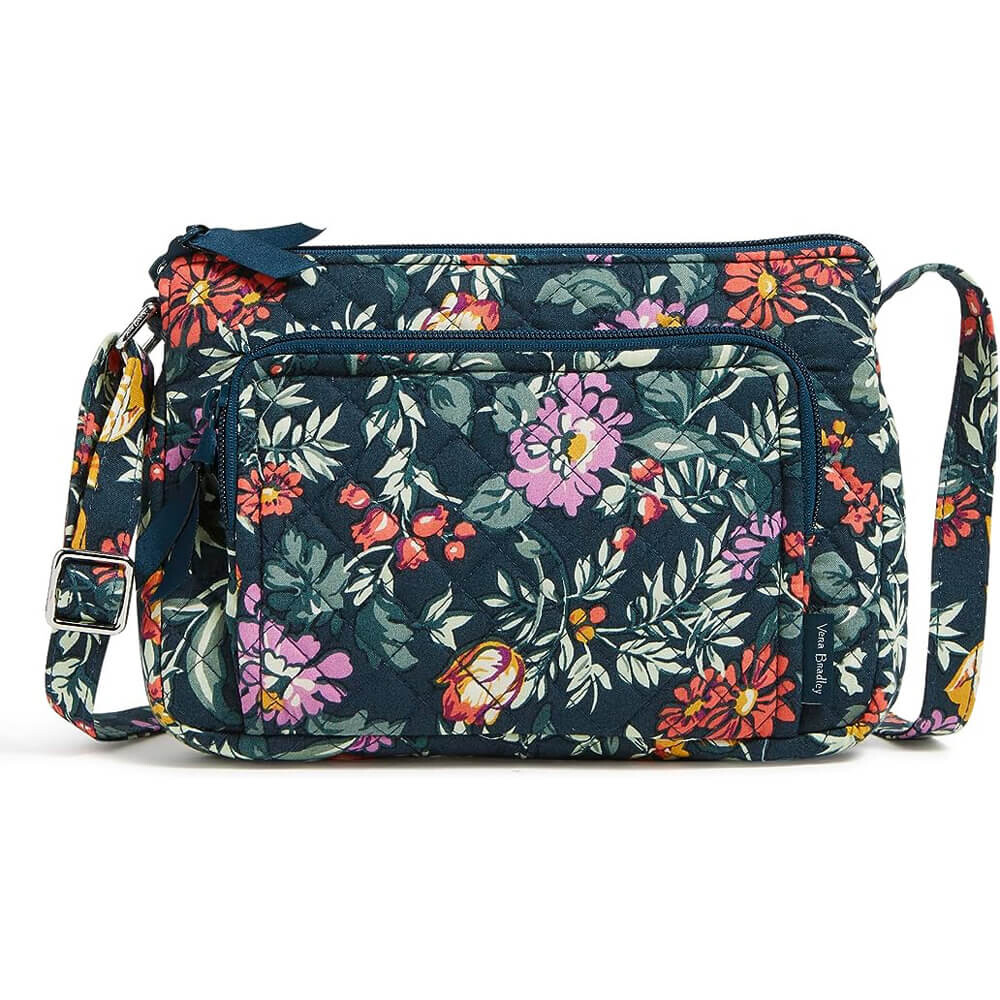 

Сумка Vera Bradley Cotton Little Hipster, зеленый/мультиколор