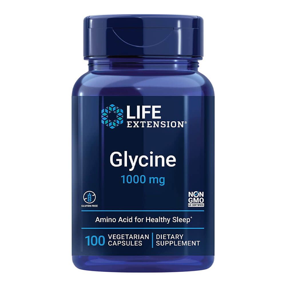 Пищевая добавка Life Extension Glycine 1000 мг, 100 капсул пищевая добавка life extension l теанин 100 мг 60 капсул