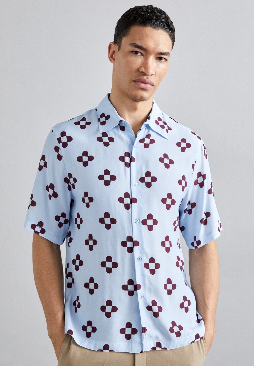 

Рубашка CHEMISE SQUARE FLOWER sandro, цвет bleu ciel