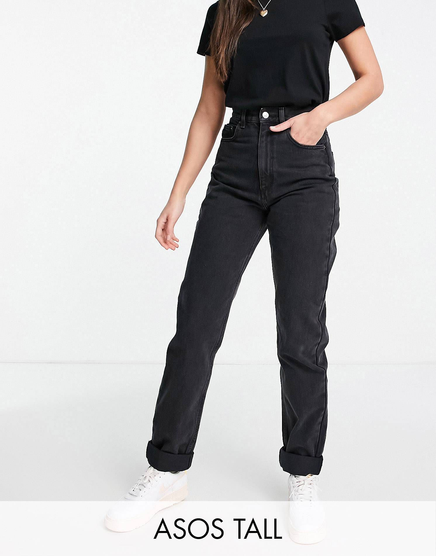 Джинсы ASOS DESIGN Tall брюки asos design tall smart tapered черный