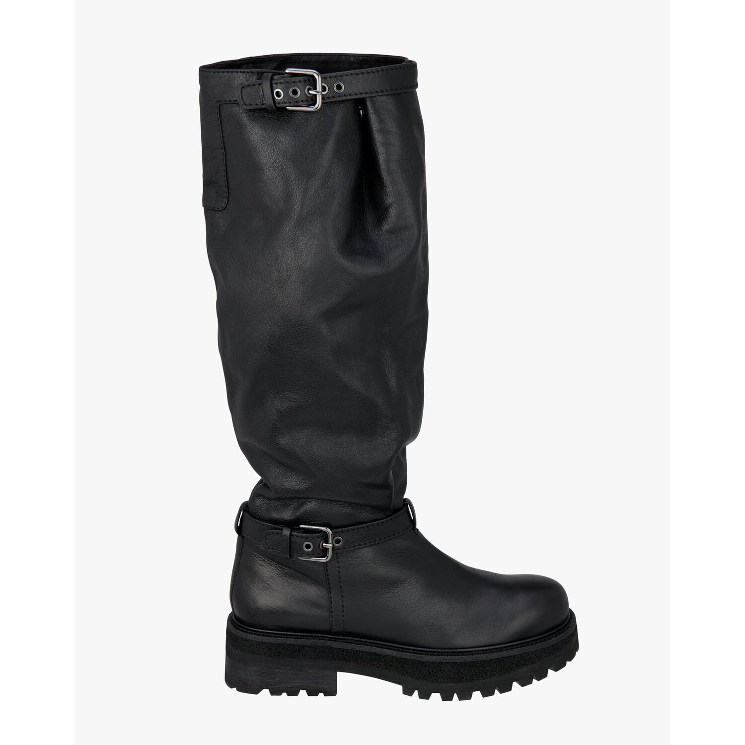 

Кожаные ботинки Zara LTHR BCKLS BTS 11, черный