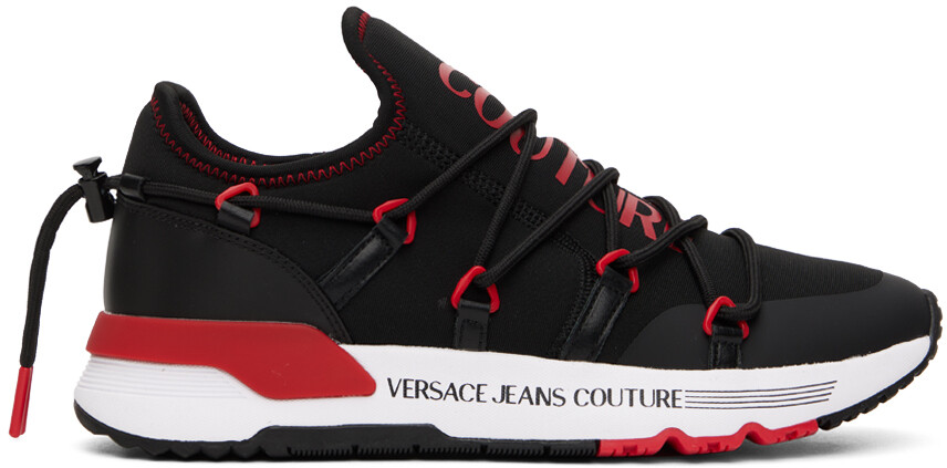 

Черно-красные кроссовки Dynamic Versace Jeans Couture