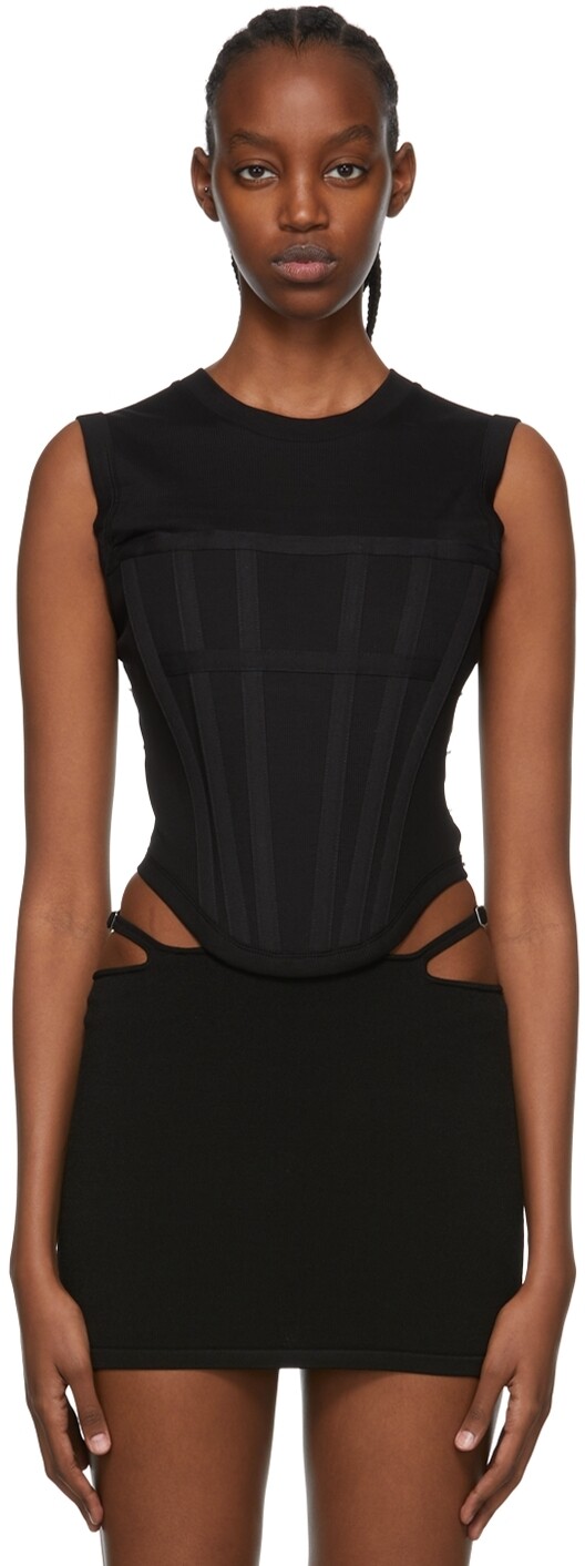 

Черная хлопковая майка Dion Lee